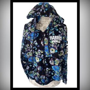 Ulla Johnson Harris Walz "Our Bodies Our Vote” Cropped Floral Hoodie Size XL